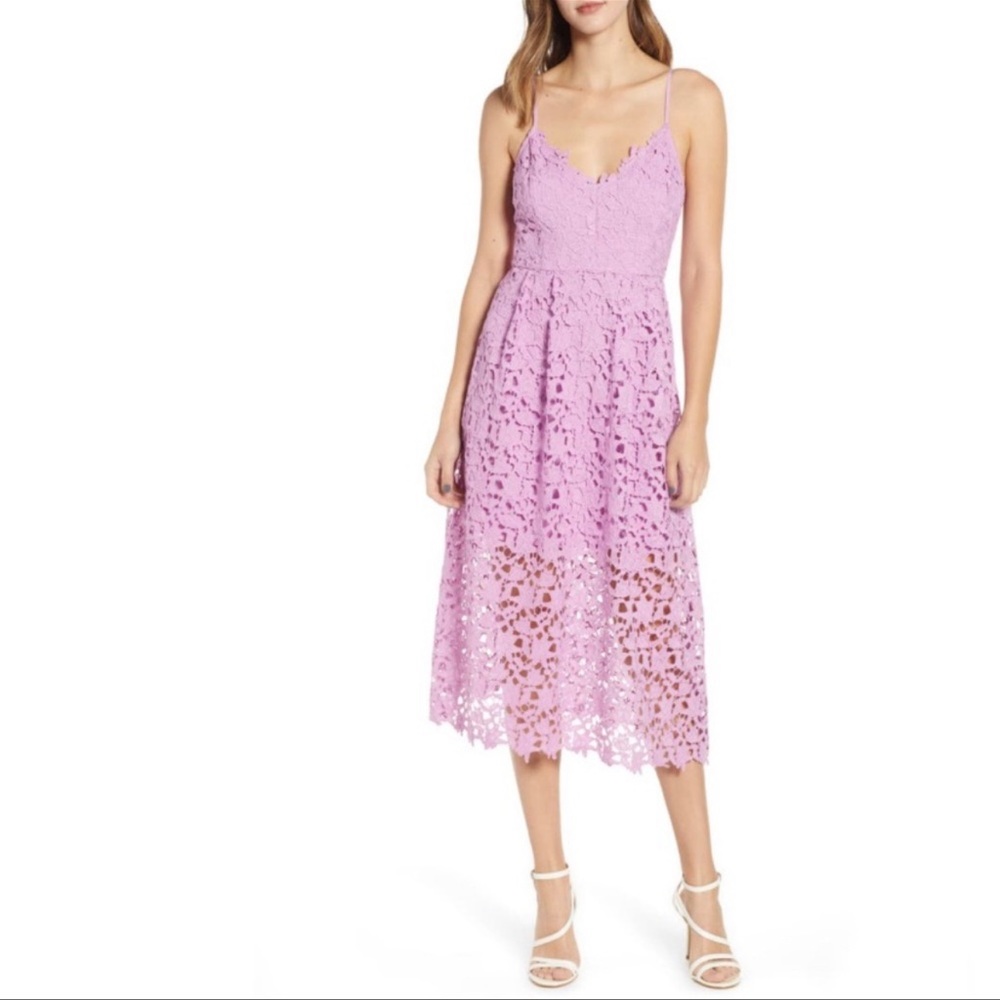 ASTR the label lace midi dress